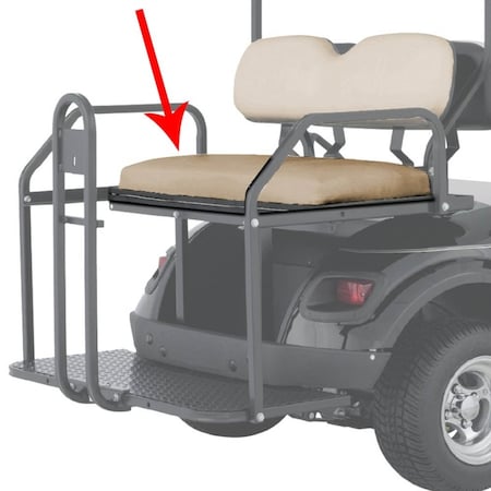 Replacement For Ezgo / Cushman / Textron Seat Bottom Assembly For Flip Seat - Tan - Models 2010